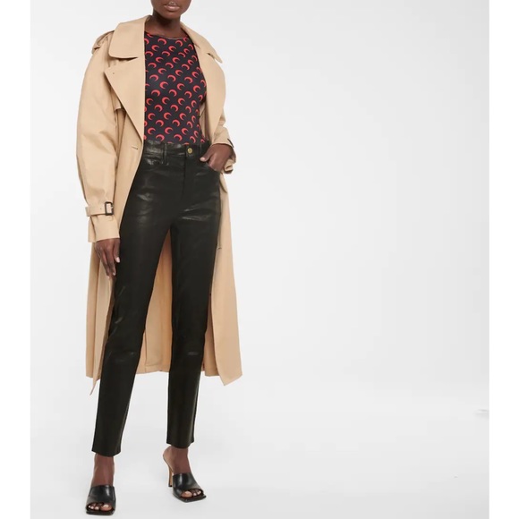 👖Frame Leather Le Sylvie Slender Straight 
Noir - Picture 2 of 16